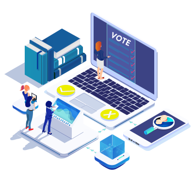 Blcokchain in Voting@2x Voting system in blockchain - Blockchain Technologies