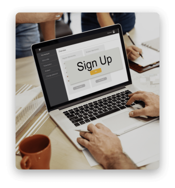 Secured log in and sign up - Blockchain Technologies